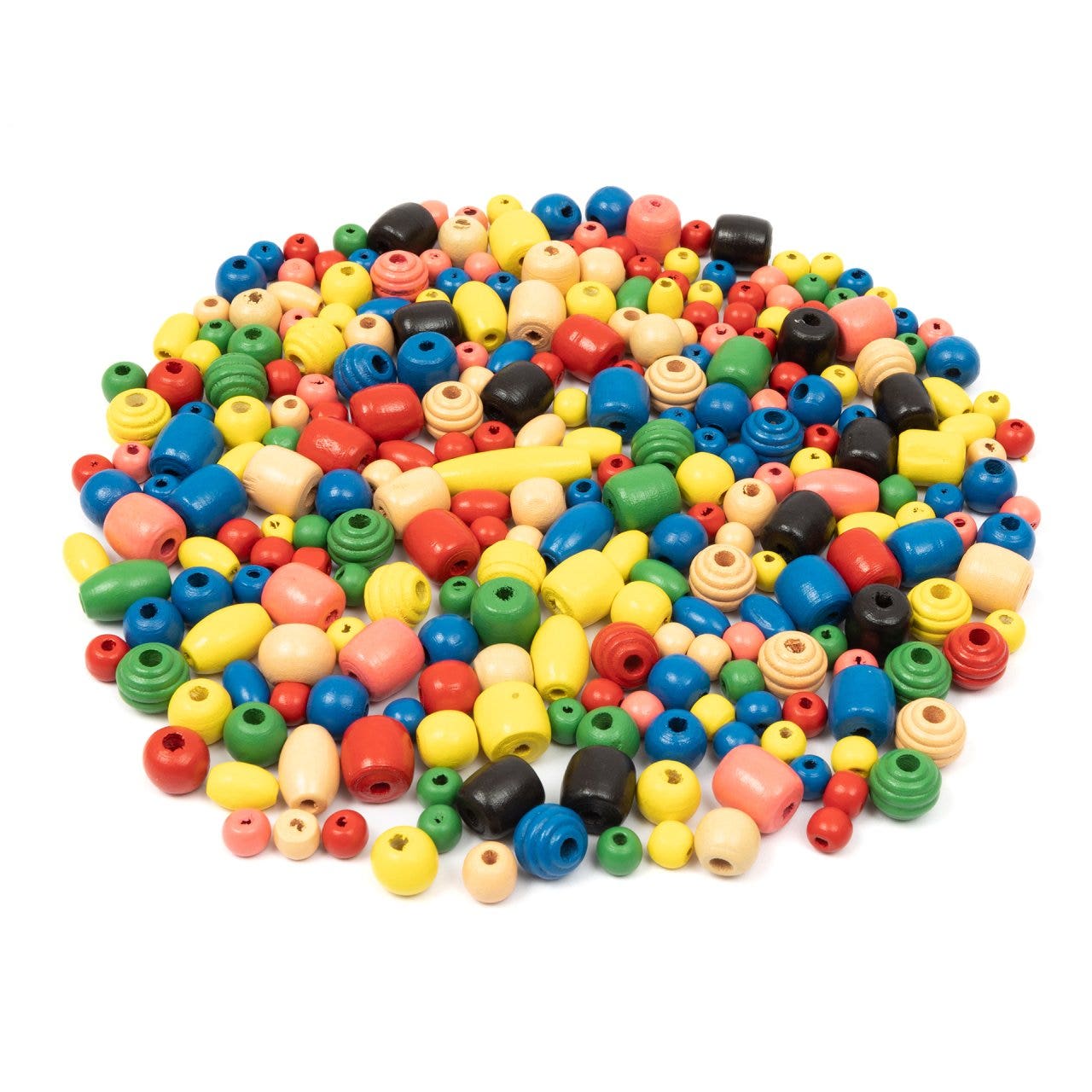 Houten kralen in diverse kleuren en vormen | 300 stuks