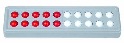 Schubi Abaco 20 model C (5/5 ballen parallel) zonder getallen (rood/ wit)