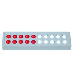 Schubi Abaco 20 model C (5/5 ballen parallel) zonder getallen (rood/ wit)