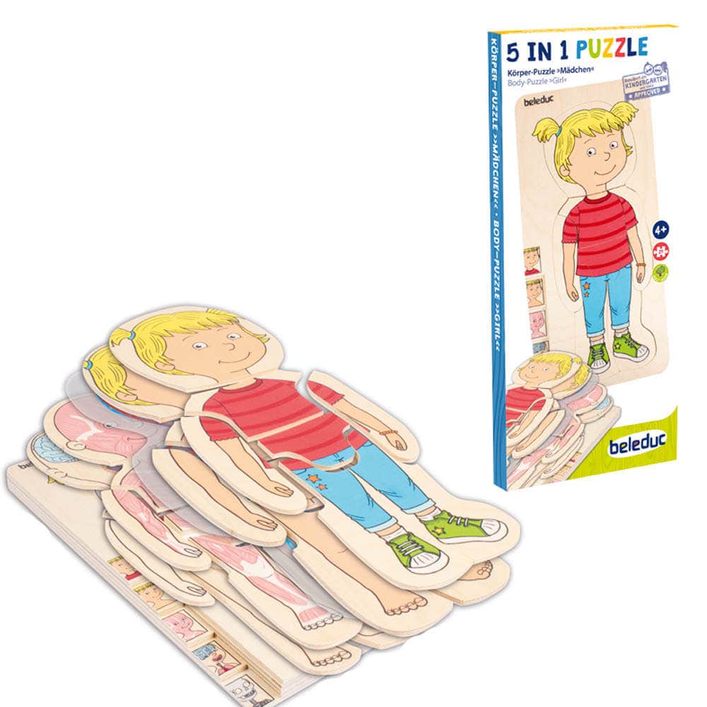 Lagenpuzzel | 29 stukjes | Menselijk Lichaam | Meisje