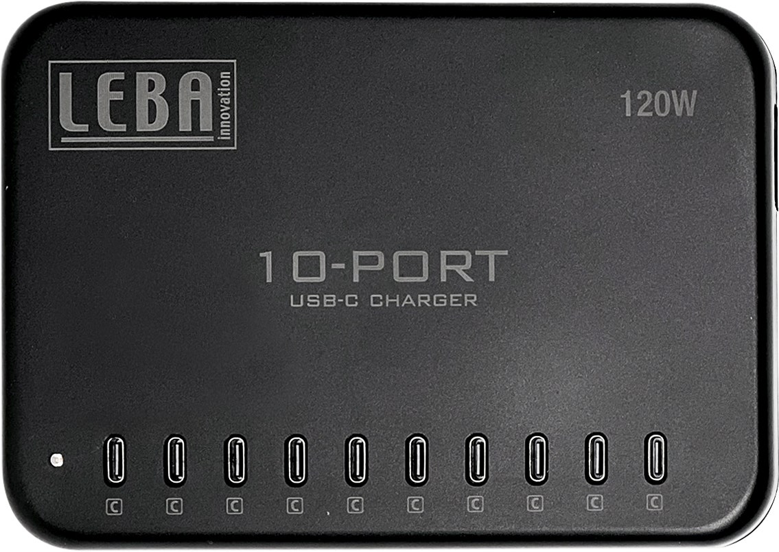 Leba NoteCharge 10 port USB-C oplader