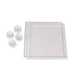 Legbord met zuignappen | Transparant | 21 x 21 cm