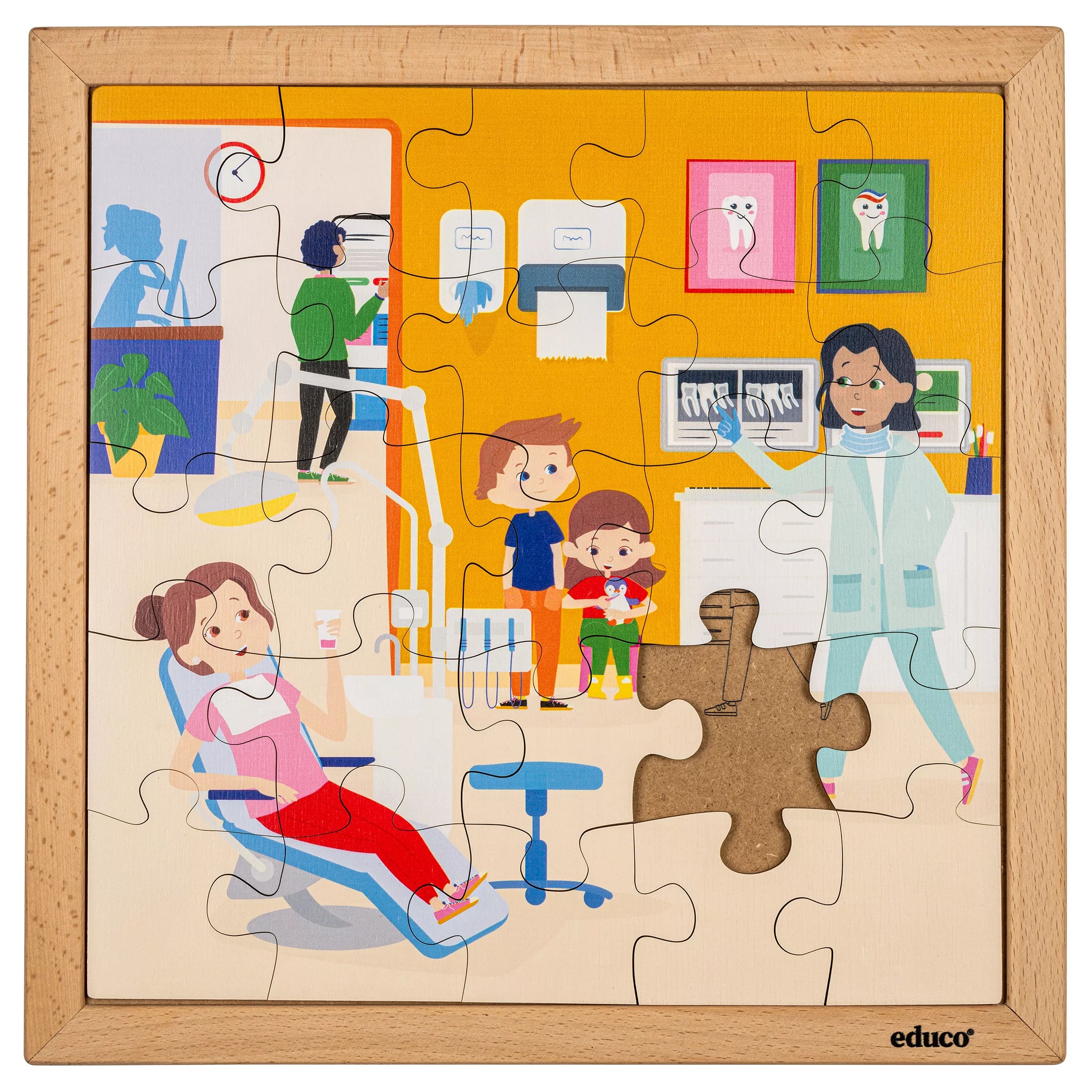 Legpuzzel | Gezondheidszorg - Tandarts (25 stukjes) | Educo