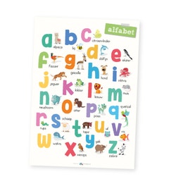 Poster kleuters - alfabet - Lesmaatje