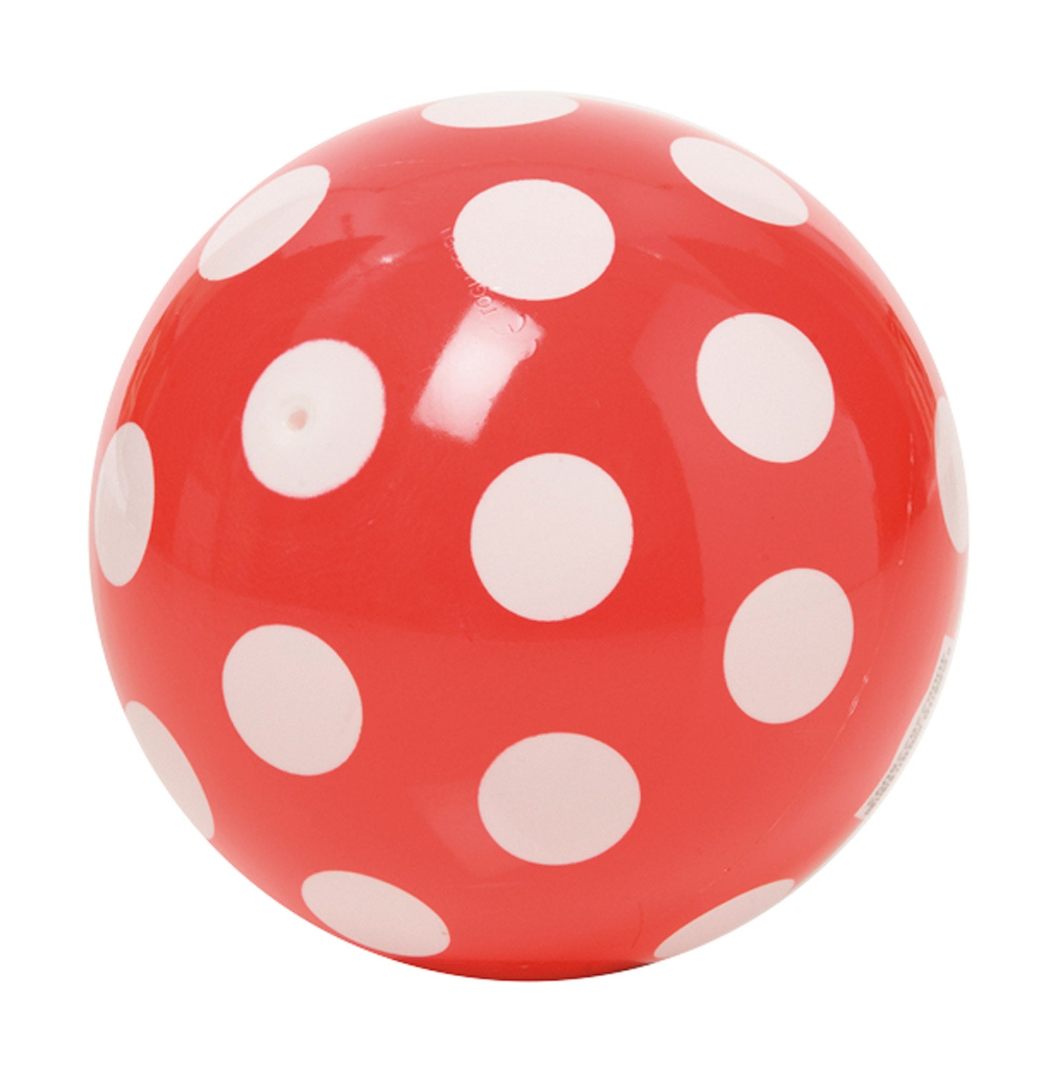 Lichtgewicht speelgoedbal | Rood met witte stippen | Ø 14 cm