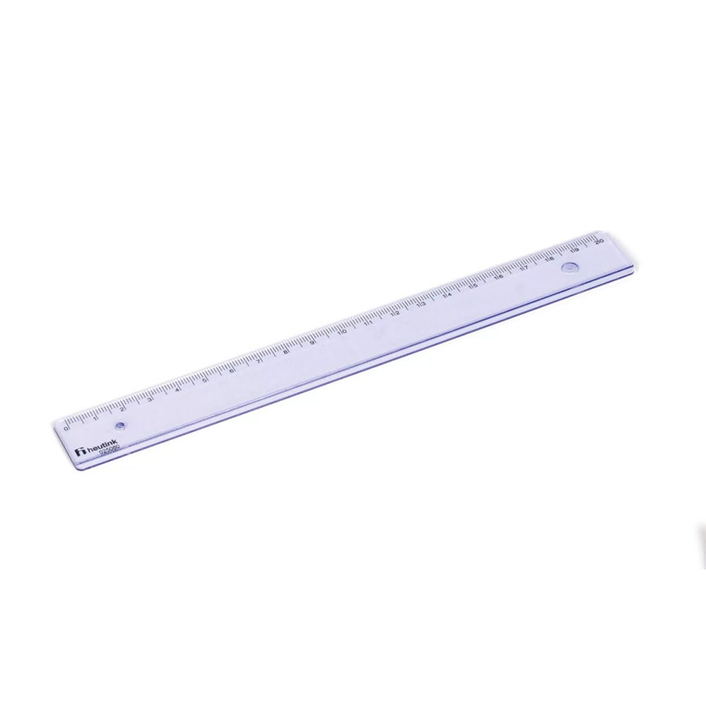 Liniaal | Transparant kunststof | 20 cm