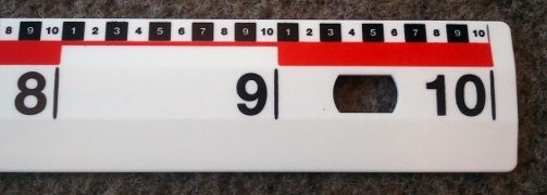 Liniaal met dm indeling