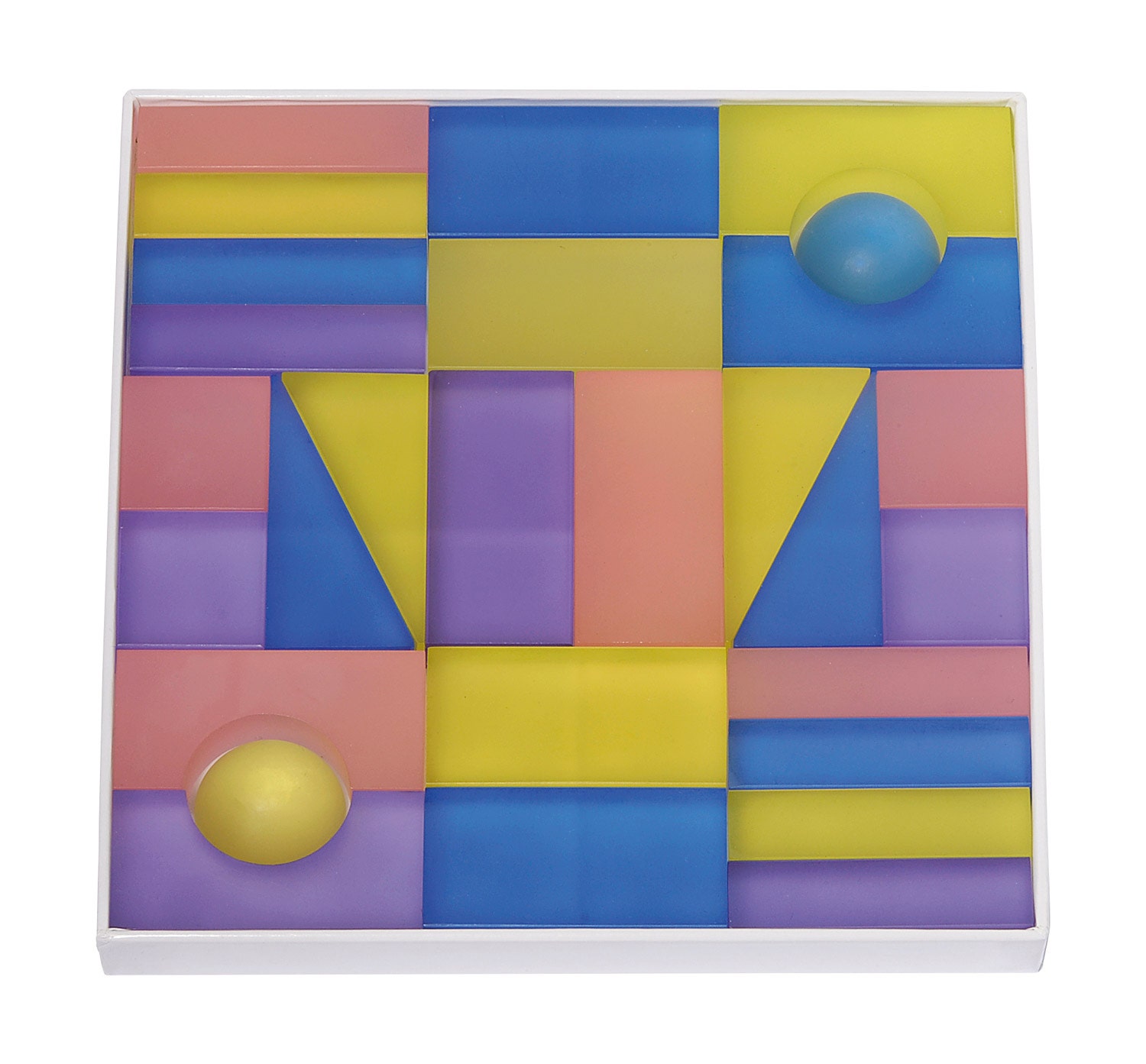 Lumi bouwstenen acryl | Mat |Pastel kleuren (32 stuks)