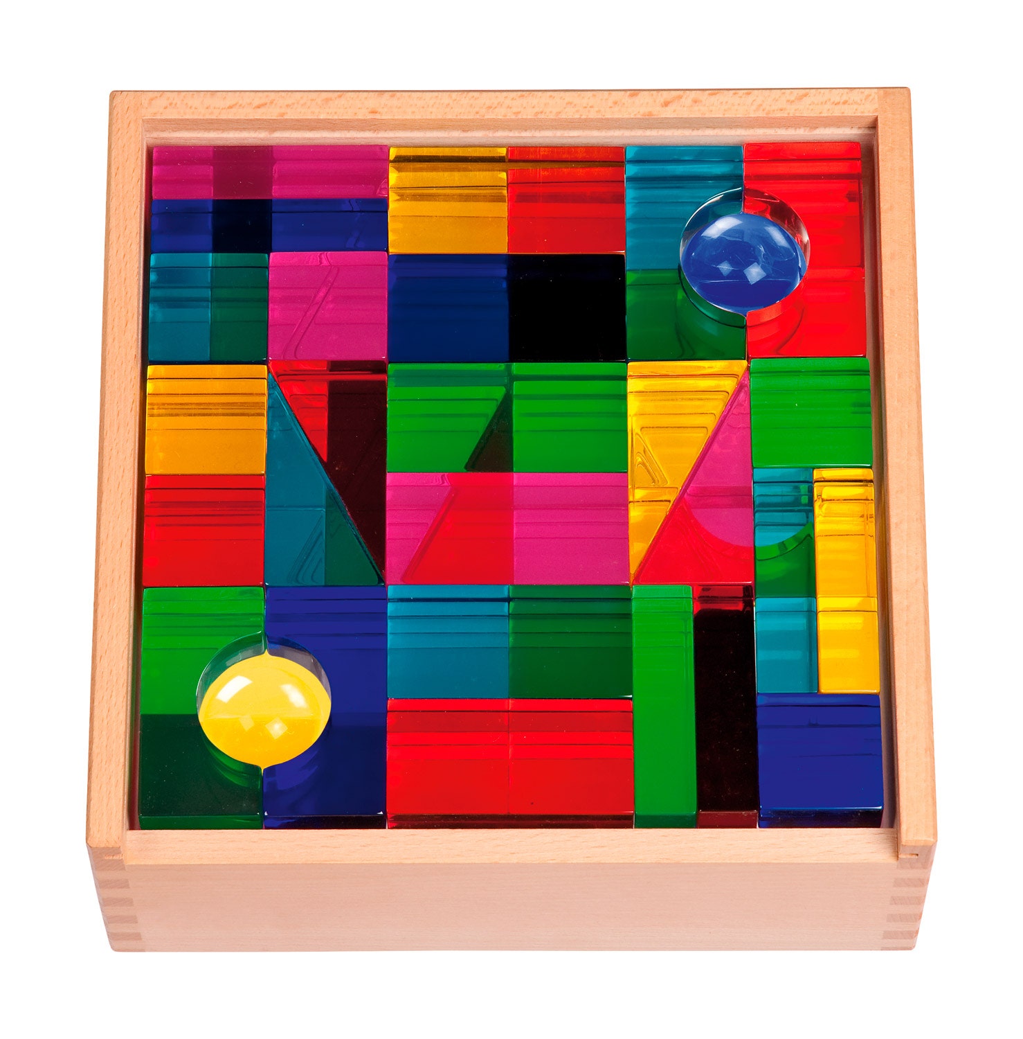 Luxy bouwstenen acryl | Helder | Gekleurd (94 stuks)