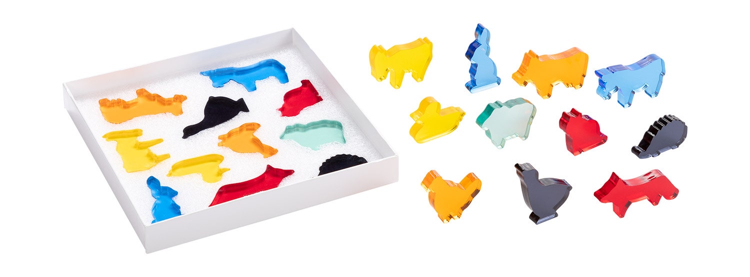 Luxy speelgoed figuren acryl | Boerderijdieren (22 stuks)