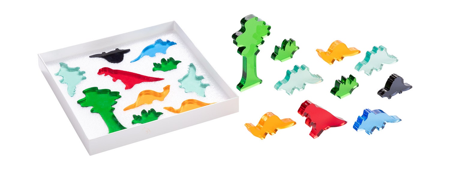 Luxy speelgoed figuren acryl | Dinosaurussen (20 stuks)