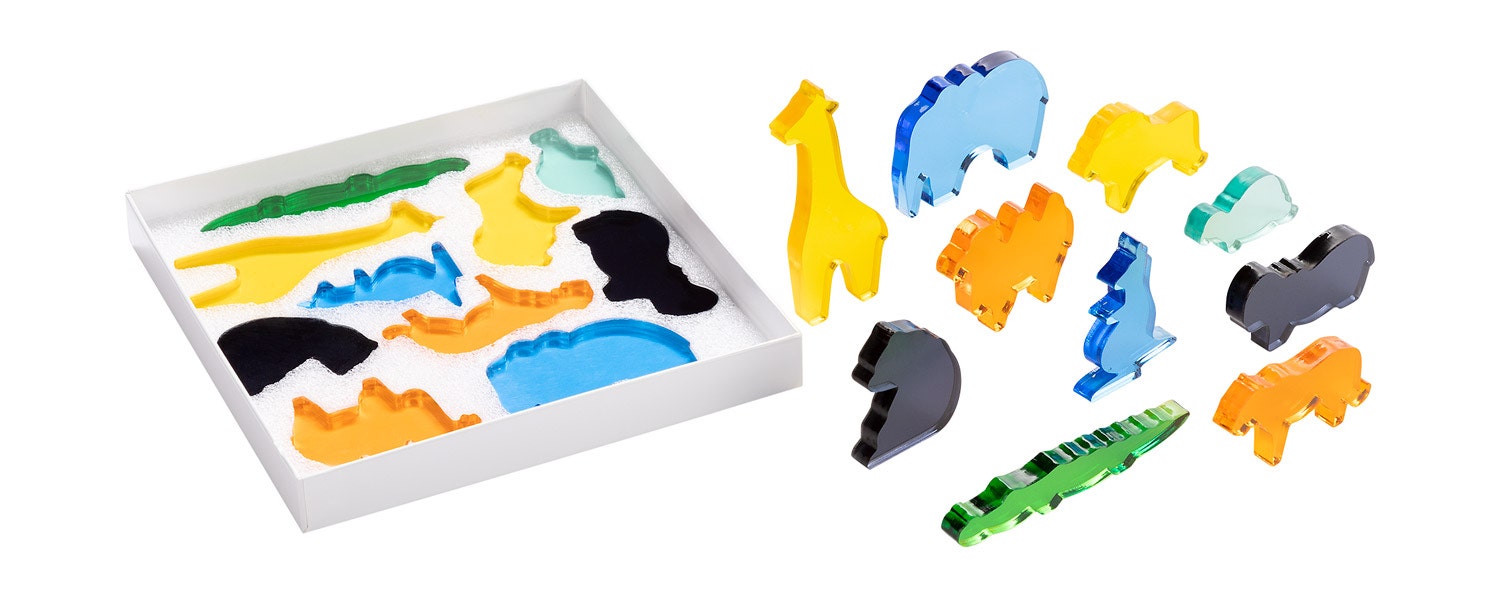 Luxy speelgoed figuren acryl | Safaridieren (20 stuks)