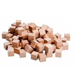 MAB materiaal: Blokjes 1 cm3 - blank (100)