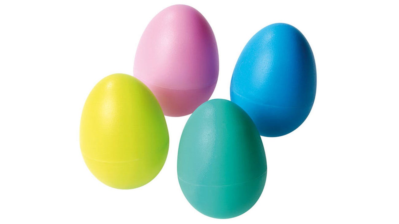 Maracas muziekeieren set 4 stuks