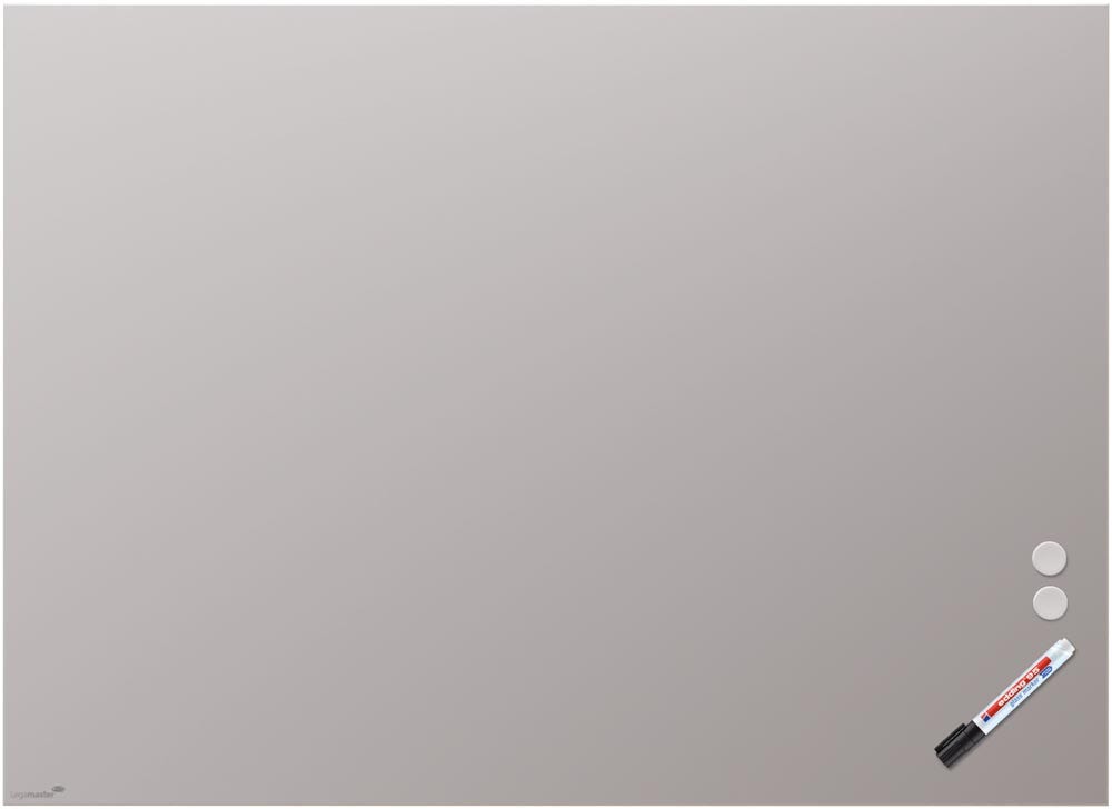 Mat glasbord | Rechte hoeken | Grijs (100 x 150 cm)