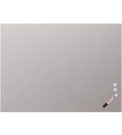 Mat glasbord | Rechte hoeken | Grijs (100 x 150 cm)