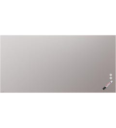 Mat glasbord | Rechte hoeken | Grijs (100 x 200 cm)