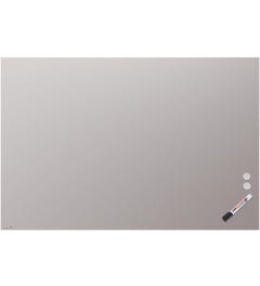 Mat glasbord | Rechte hoeken | Grijs (90 x 120 cm)