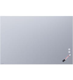 Mat glasbord | Rechte hoeken | Lichtblauw (100 x 150 cm)