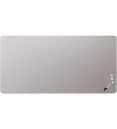 Mat glasbord | Ronde hoeken | Grijs (100 x 200 cm)