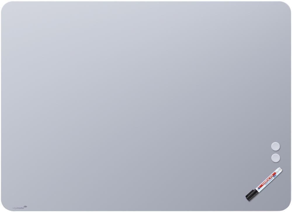 Mat glasbord | Ronde hoeken | Lichtblauw (90 x 120 cm)