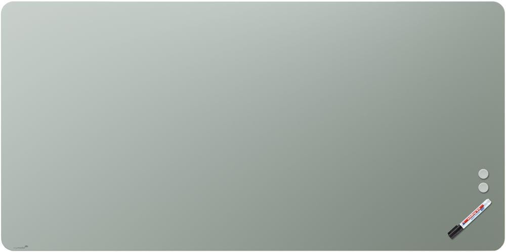 Mat glasbord | Ronde hoeken | Lichtgroen (100 x 200 cm)