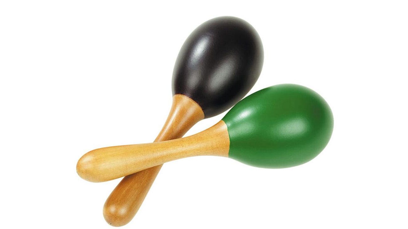 Muziek mini maracas - 12cm