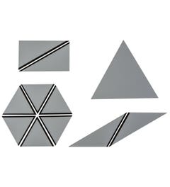 Set grijze driehoeken