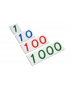 Kunststof getalkaarten 1-1000 groot