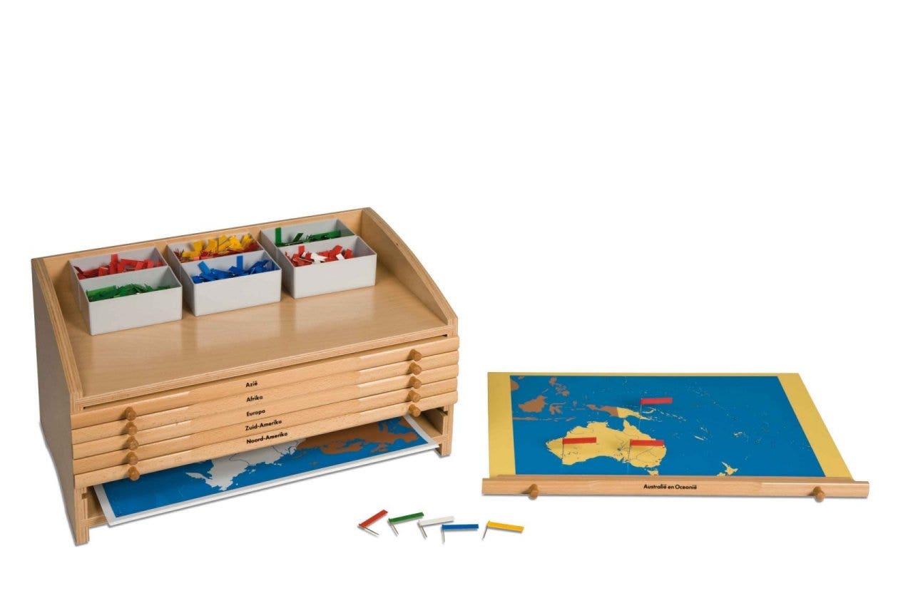 Aardrijkskundekast werelddelen