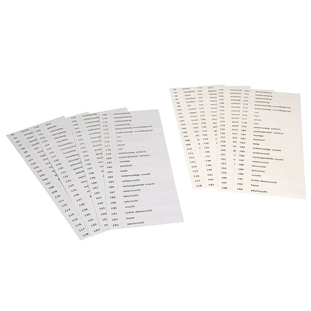 Naamkaartjes voor serie 3