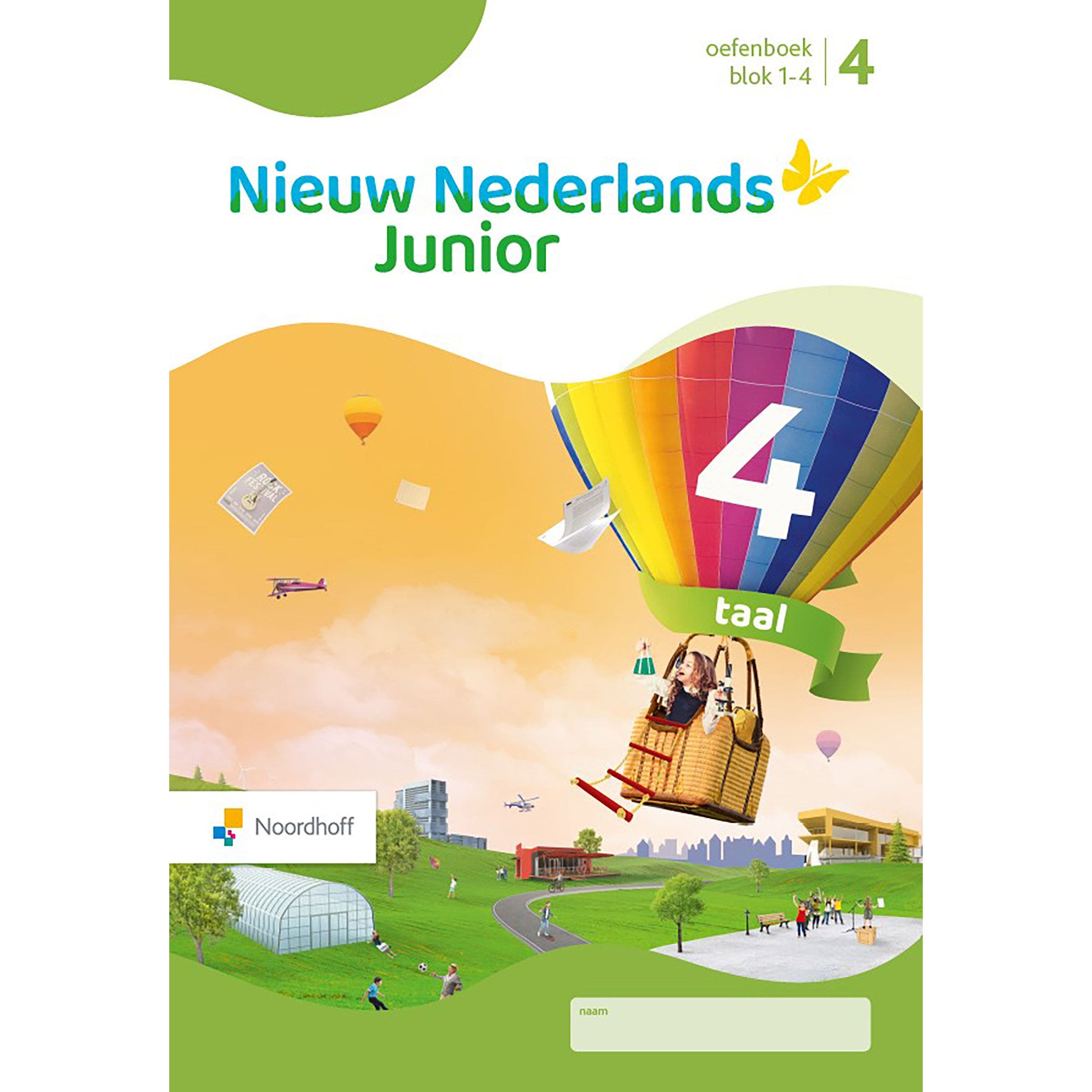 Nieuw Nederlands Junior Taal | Oefenboek blok 1-4 | Groep 4