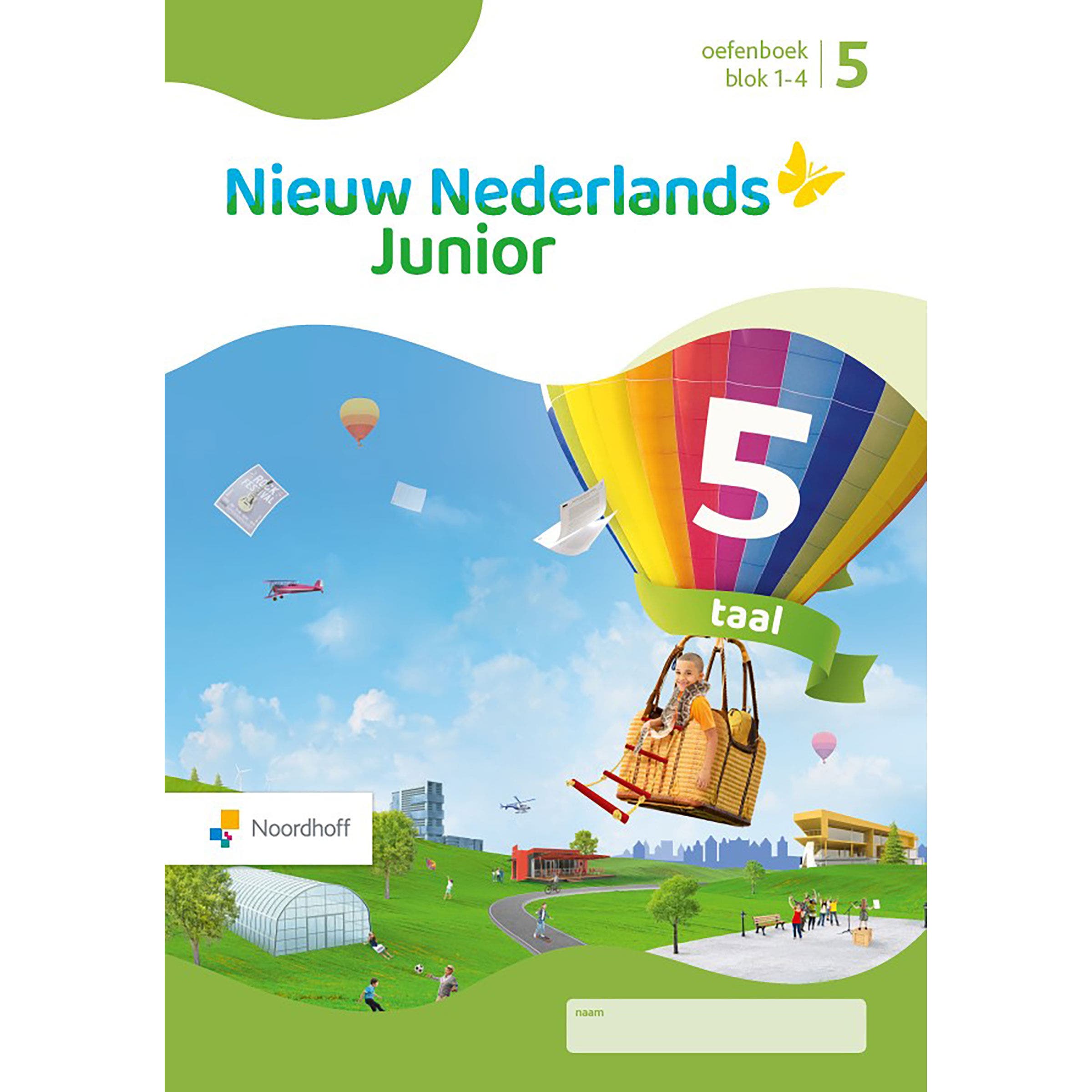 Nieuw Nederlands Junior Taal | Oefenboek blok 1-4 | Groep 5