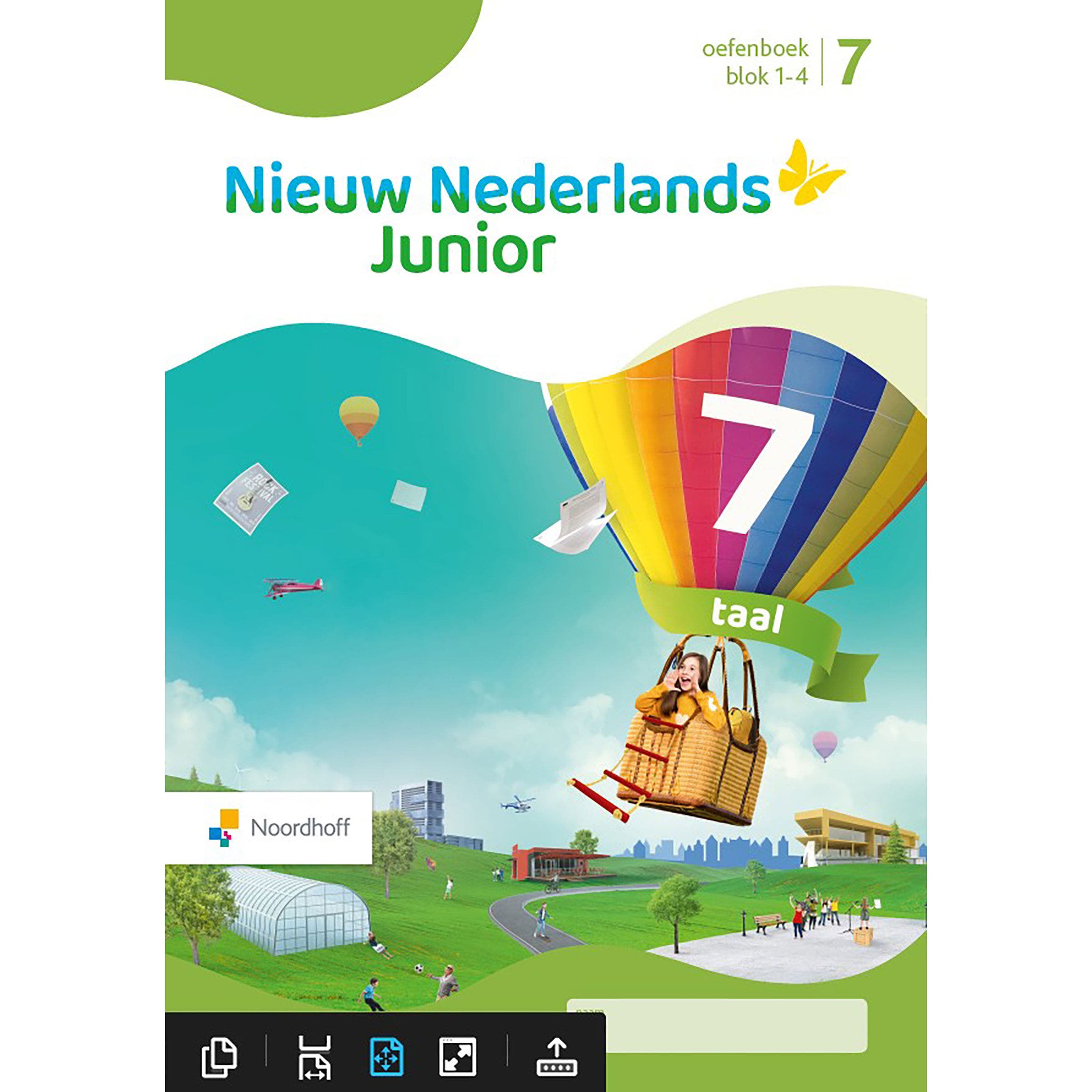 Nieuw Nederlands Junior Taal | Oefenboek blok 1-4 | Groep 7