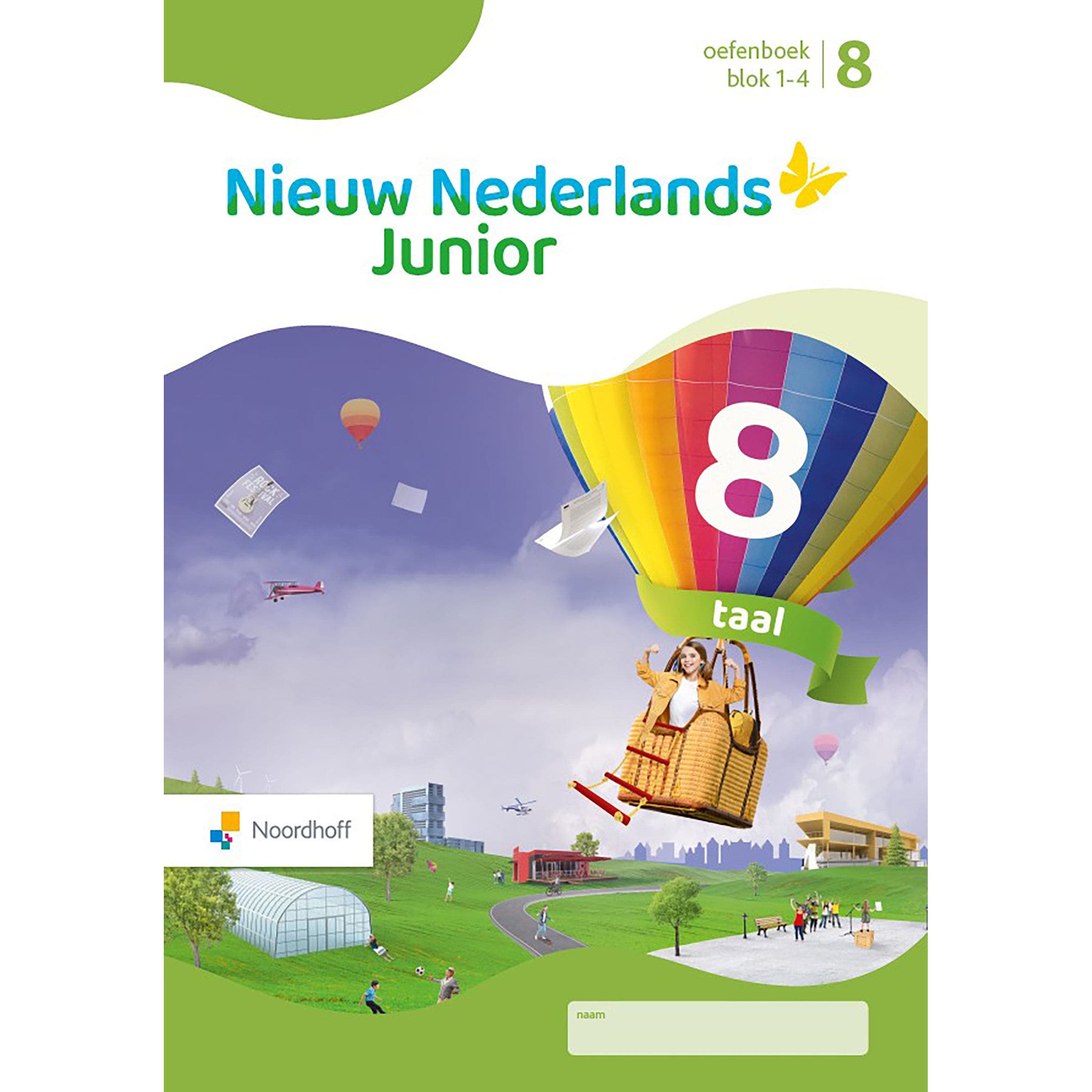 Nieuw Nederlands Junior Taal | Oefenboek blok 1-4 | Groep 8