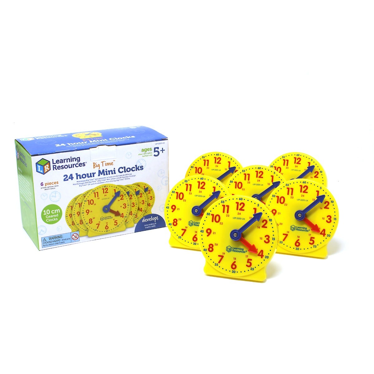 Oefenklokjes 12 - 24 uurs | Set van 6