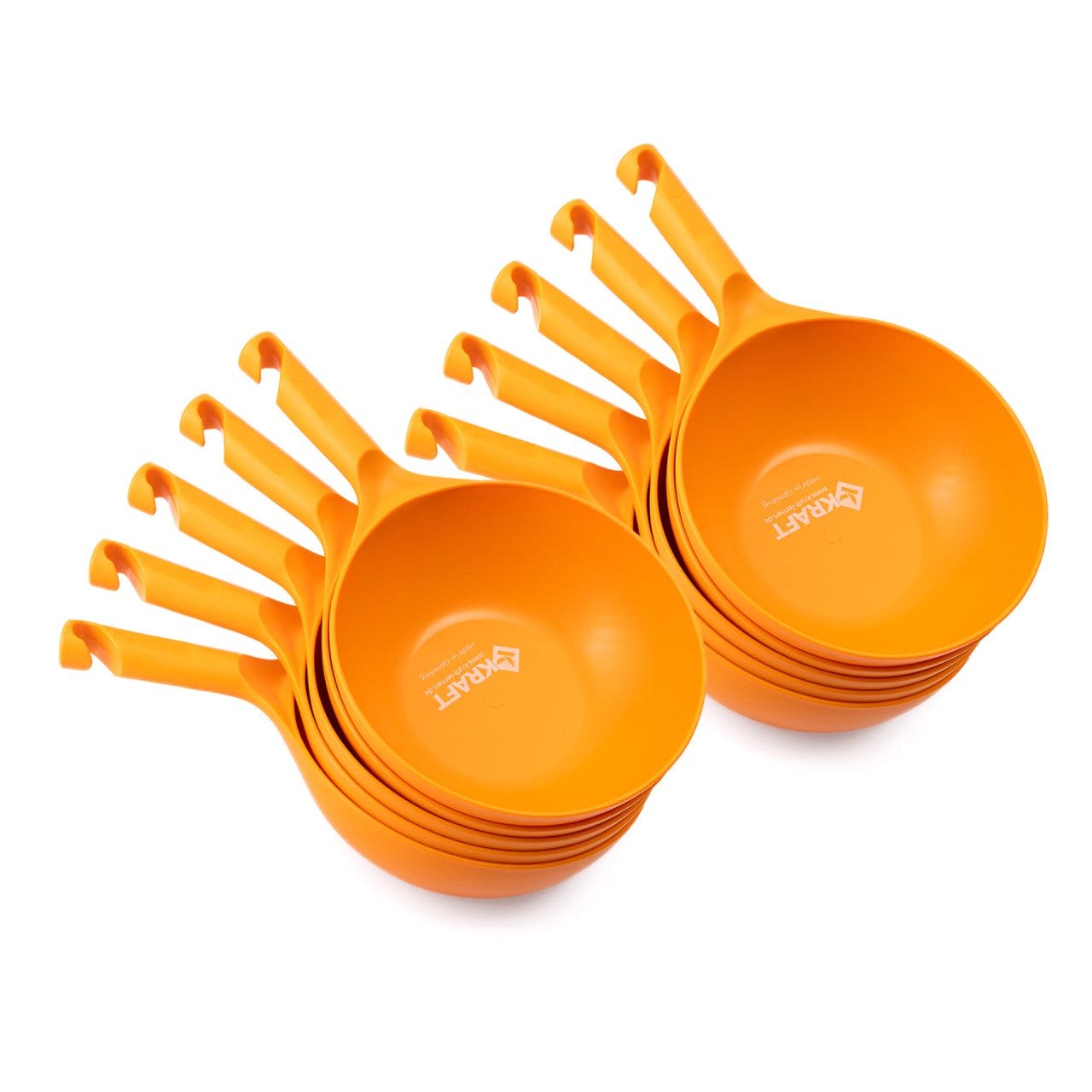 Stevige kunststof pan met litermaat | 10 stuks