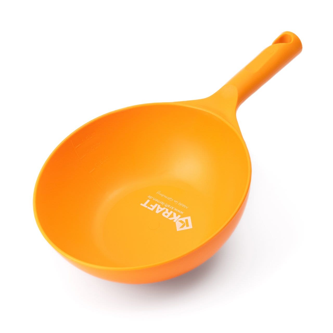 Stevige kunststof pan met litermaat