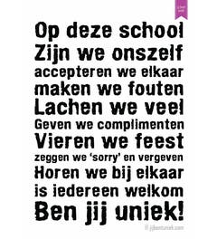 Jij bent Uniek! - Op deze school