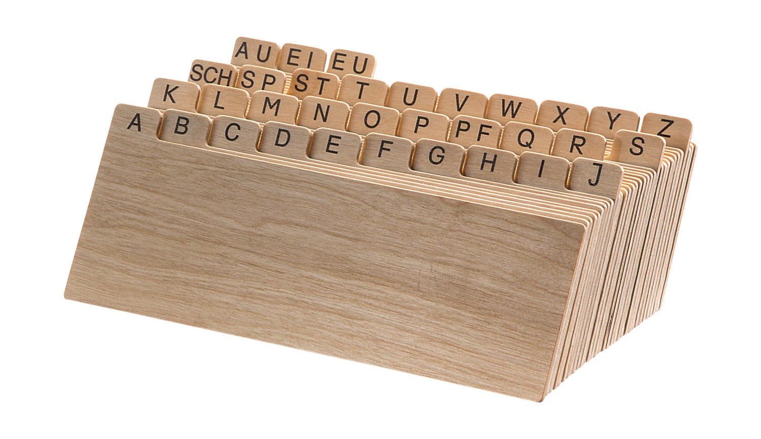 Over Taal gesproken | Registerkaarten hout