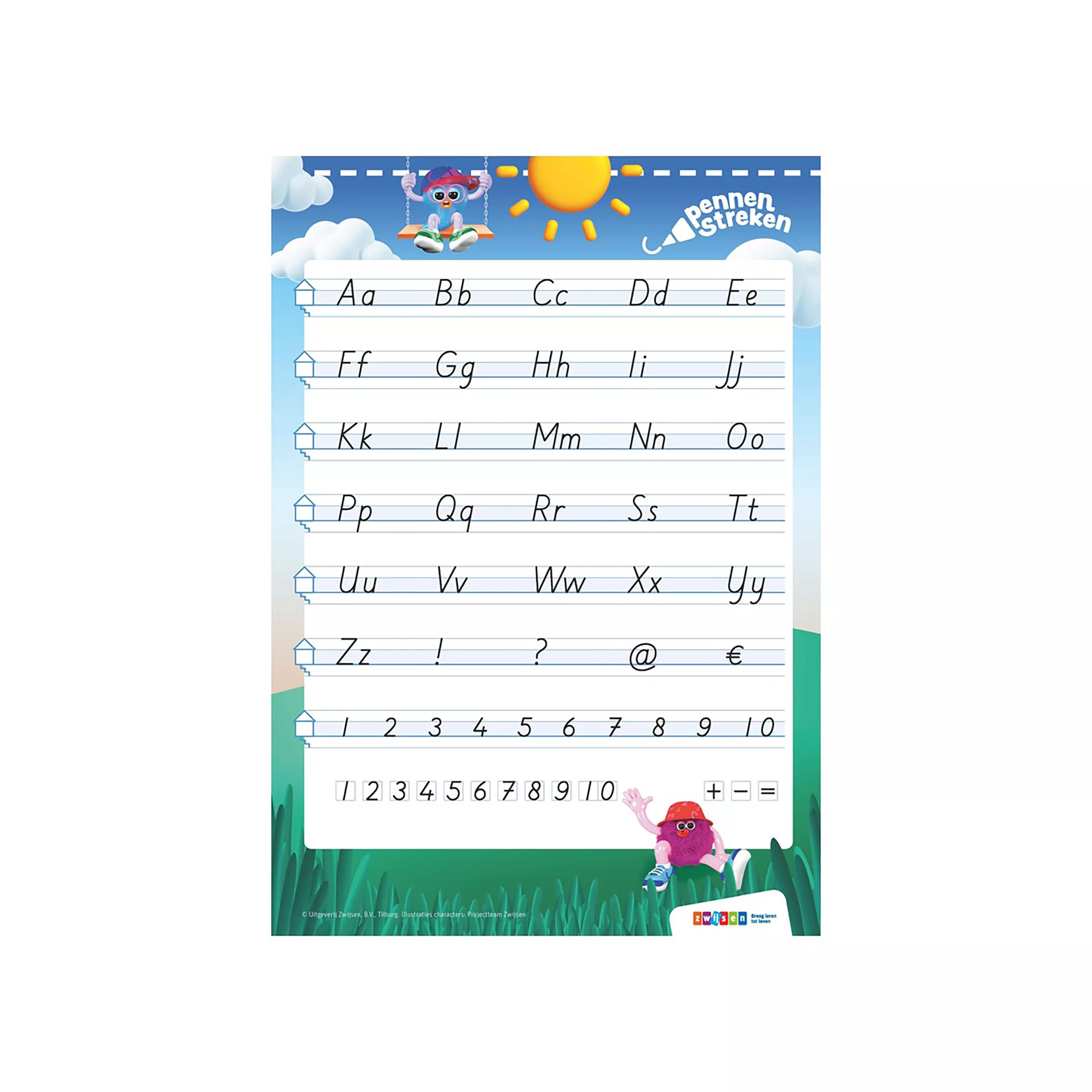 Pennenstreken | Versie 3 | Letterkaart | Blokschrift | Groep 4-6