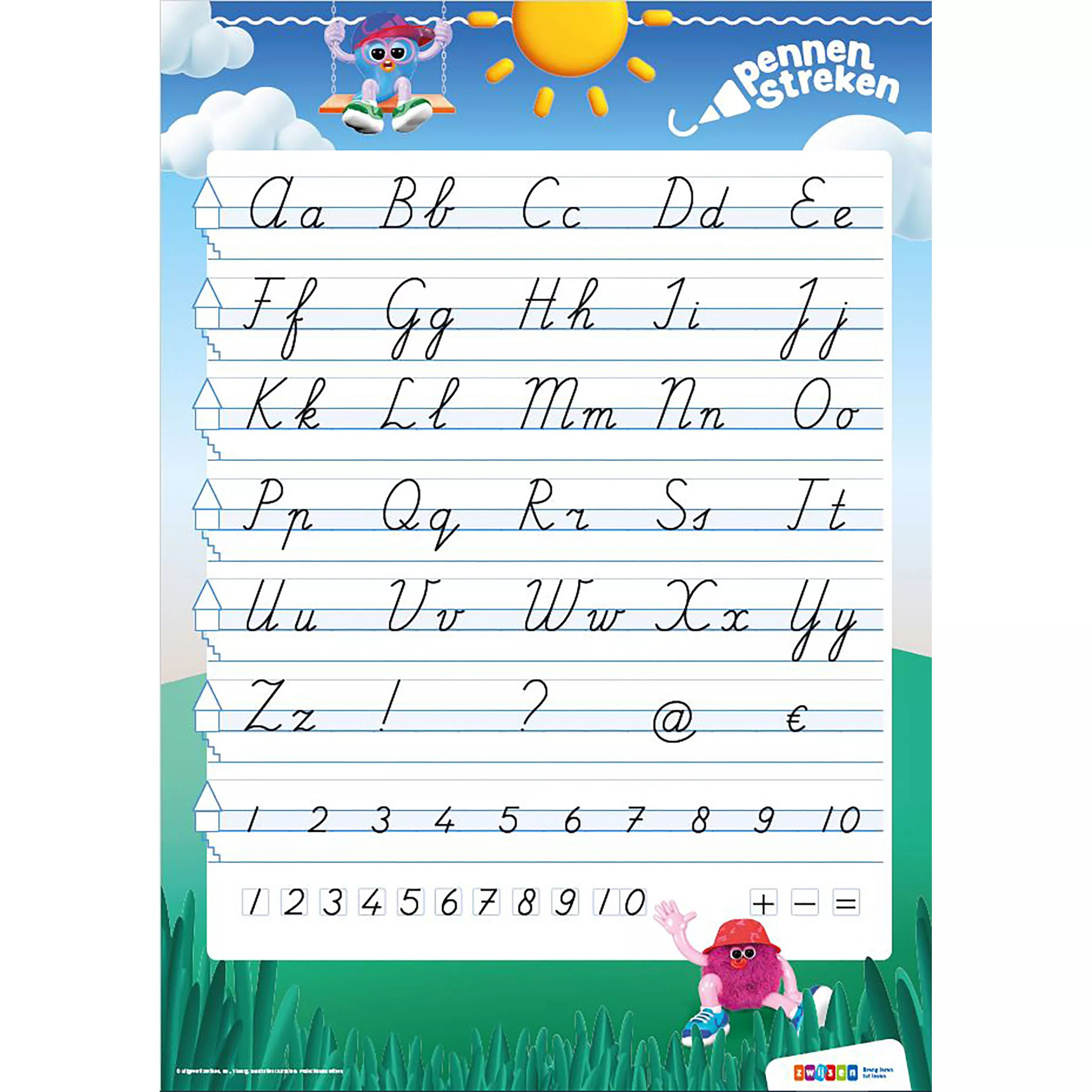Pennenstreken | Versie 3 | Letterposter | Verbonden Schrift | Groep 4-6