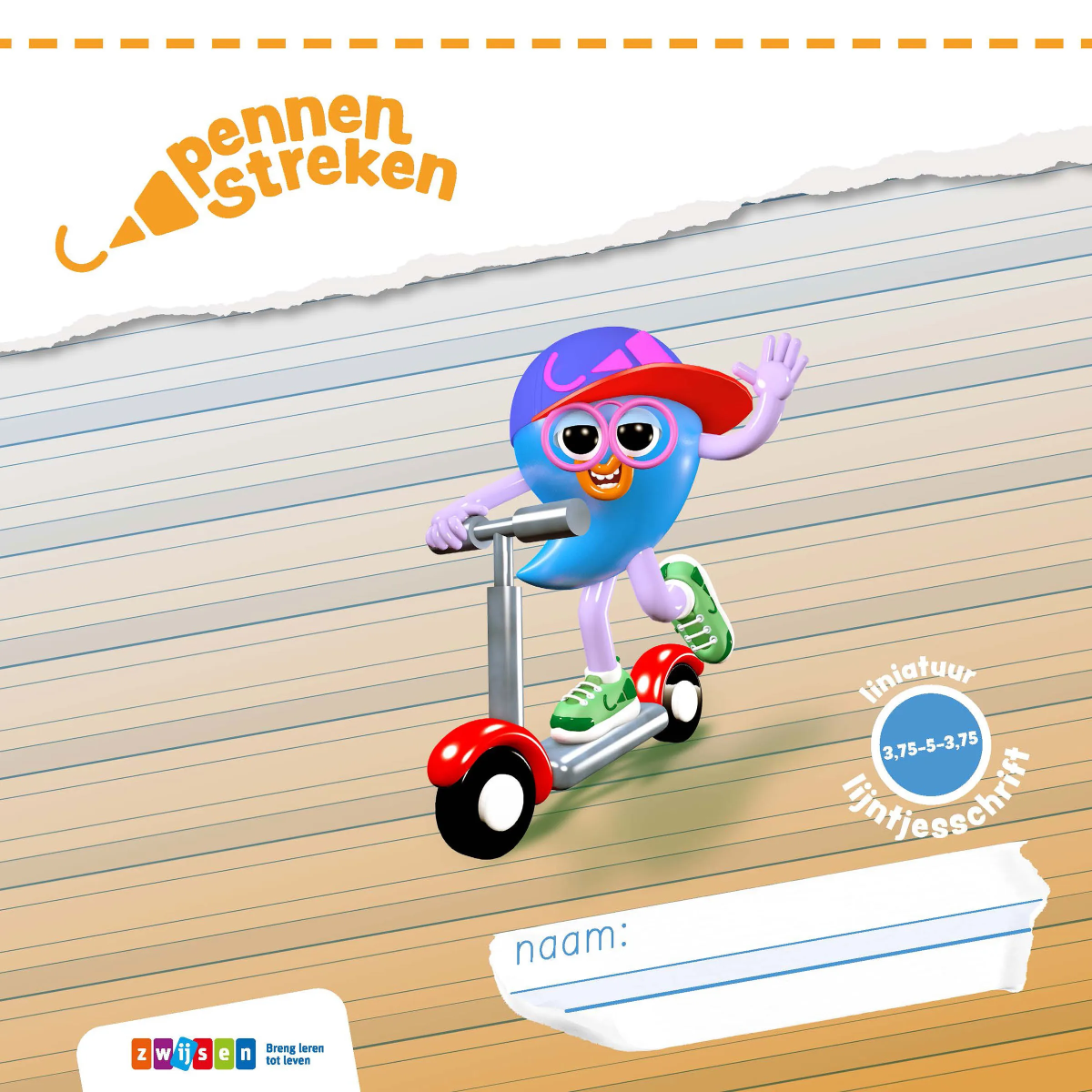 Pennenstreken | Versie 3 | Lijntjesschrift 3,75-5-3,75 | Blokschrift | Groep 3-4
