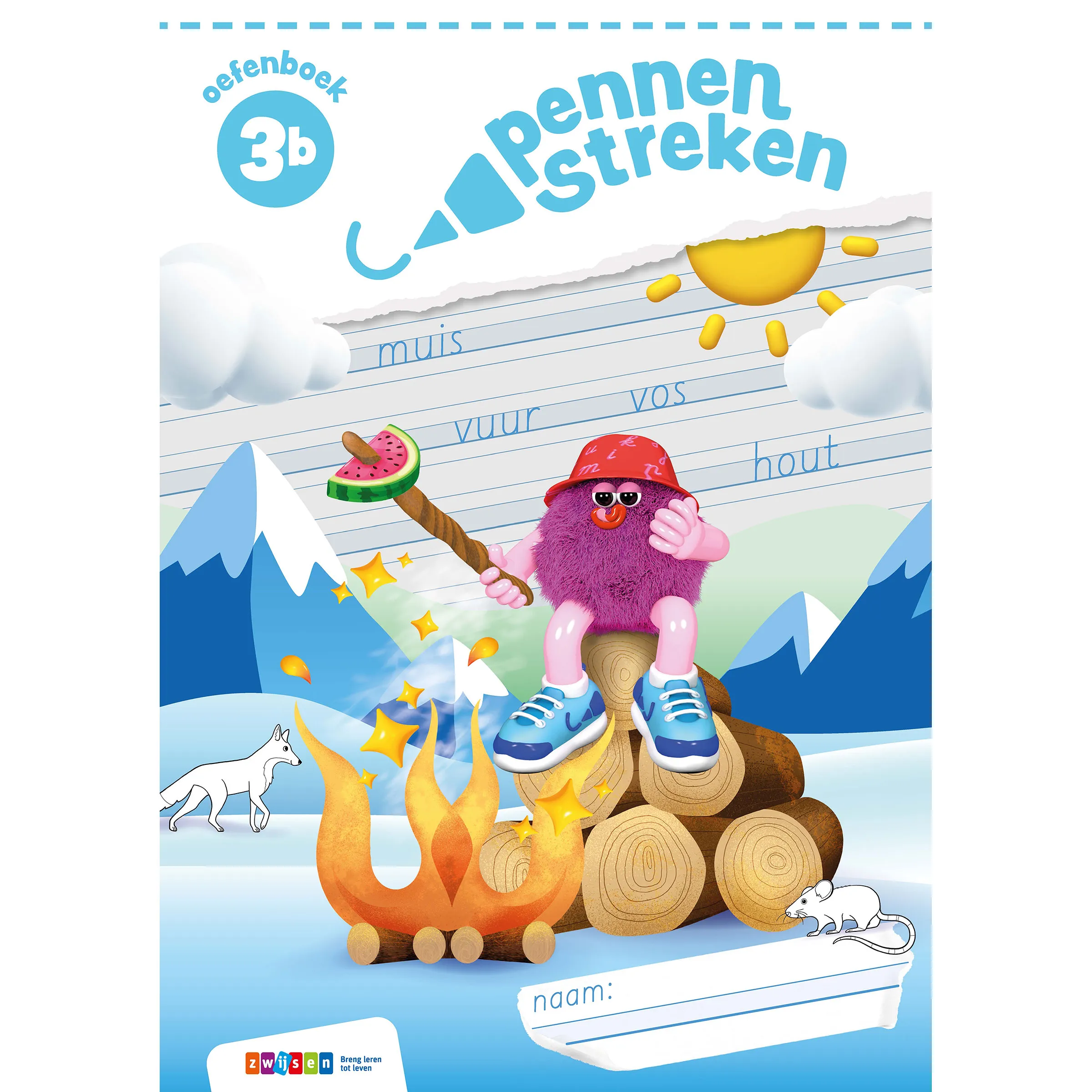 Pennenstreken | Versie 3 | Oefenboek B | Blokschrift | Groep 3