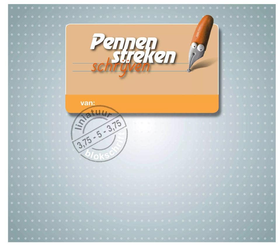 Pennenstreken editie 2 lijntjesschrift blokschrift 3,75-5-3,75