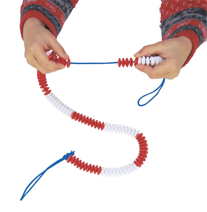 Platte kunststof kralensnoer