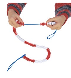 Platte kunststof kralensnoer