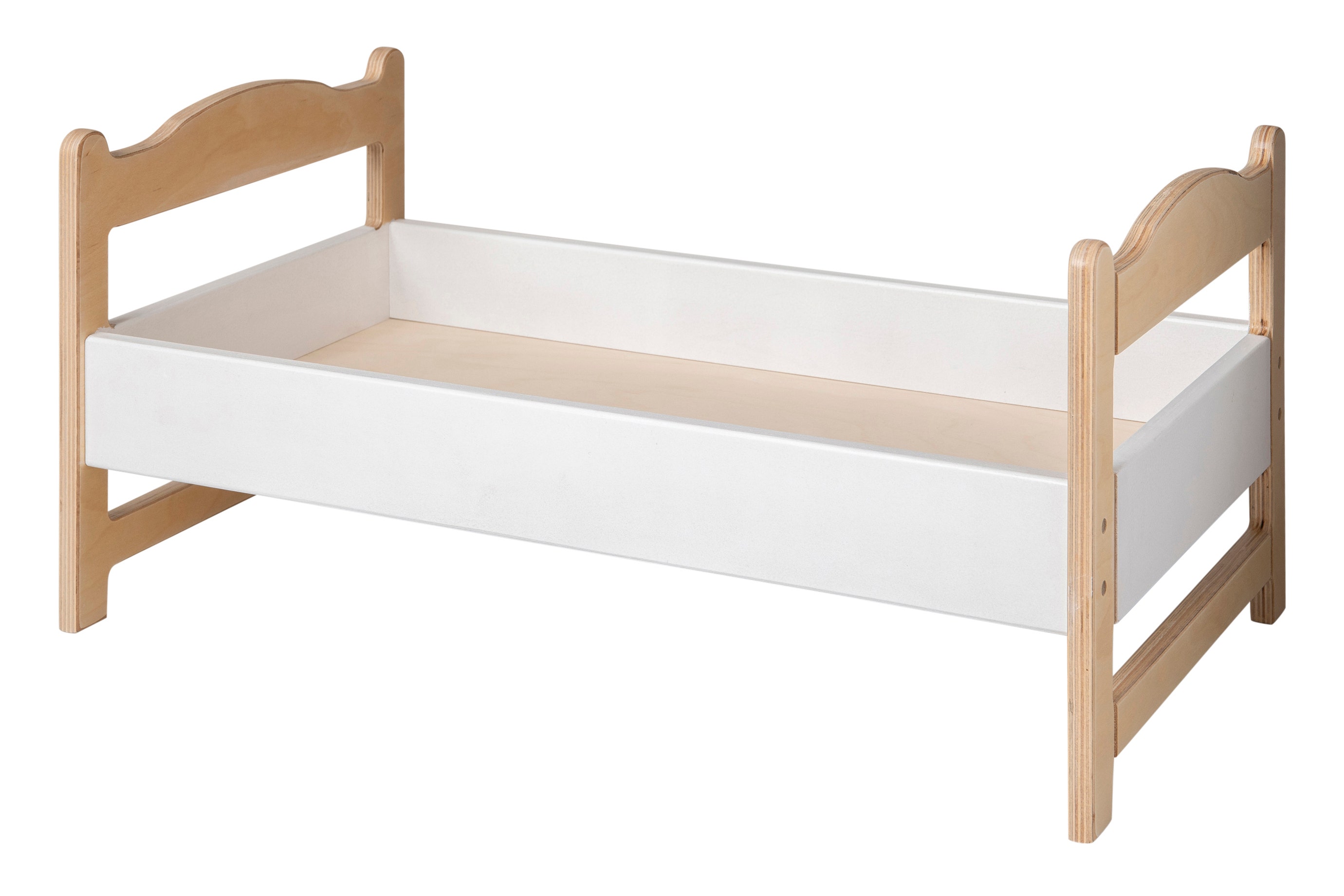 Poppenbed | Hout | Wit