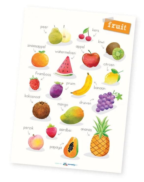 Poster Fruit - Lesmaatje