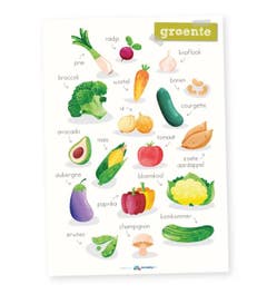 Poster wereldoriëntatie groente - Lesmaatje